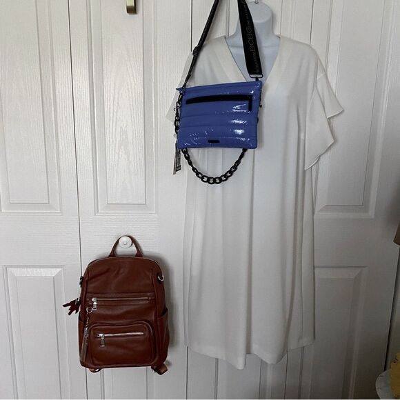 NEW ESCADA SHIFT V-NECK MIDI DRESS OFF WHITE SZ42=L - Picture 14 of 15